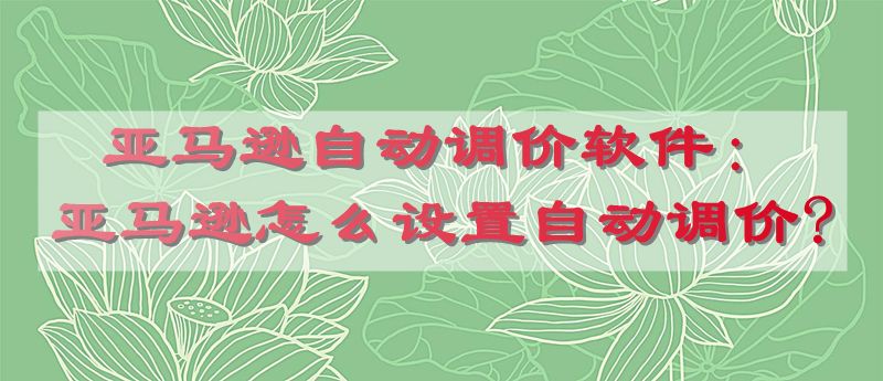 亚马逊自动调价软件：亚马逊怎么设置自动调价?