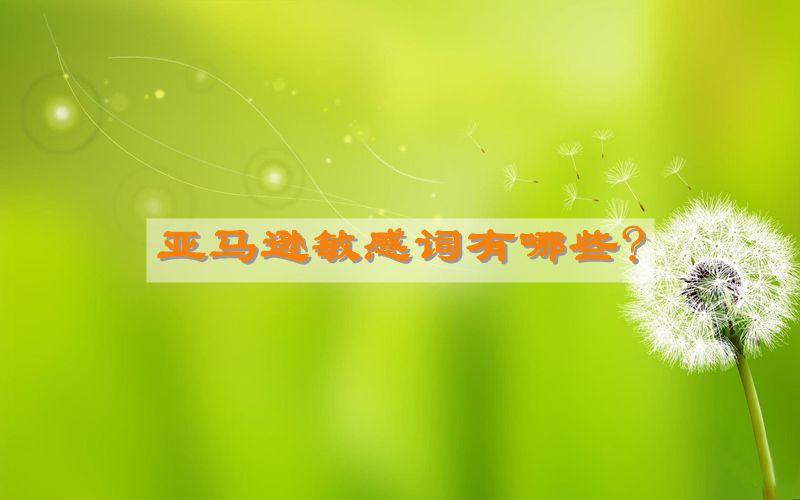 亚马逊敏感词有哪些?