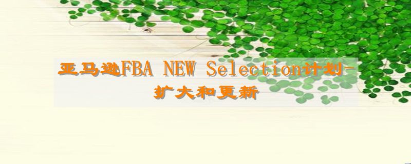 亚马逊FBA NEW Selection计划-扩大和更新